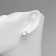 Earrings Metal "Chord" hemisphere, silver color