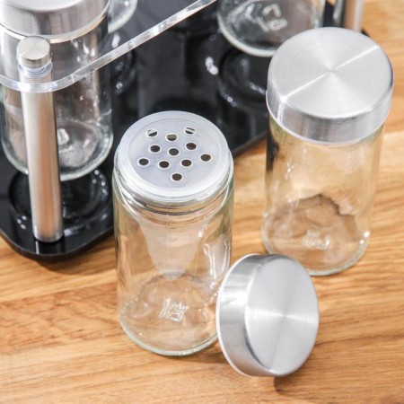 Set for spices on the high-tech stand, 19 × 21.5 cm, 90 ml, 4 × 9.5 cm, 6 pcs-2