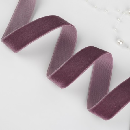 Velvet tape, 20 mm, 18 ± 1 m, black blackberry # 199-1