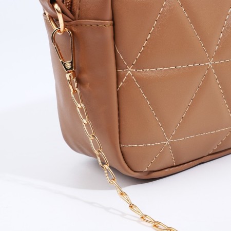 Cross-Bodi Bag on a zipper, beige color-4