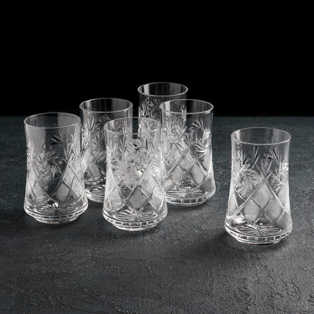 A set of crystal glasses for the drink "Mill", 200 ml, 6 pcs