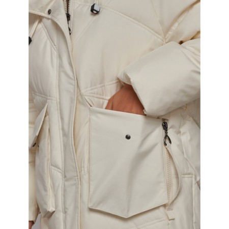 Coat insulated winter female, size 50, beige color-10
