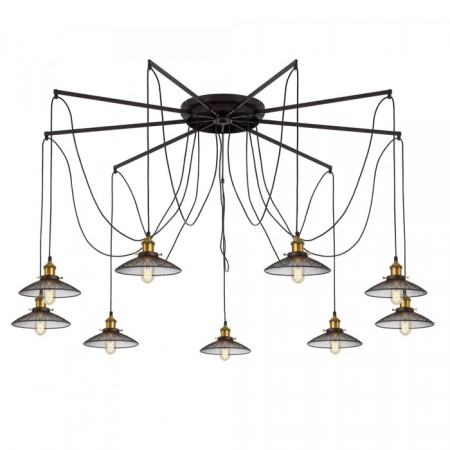 Suspended Citilux “Edison” CL451291, 150x150x235 cm, 9x75W, e27, black color-15