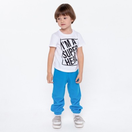 Baby trousers, blue color, height 134 cm