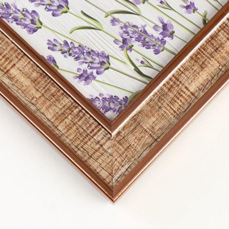 Photo frame plastic 15x20 cm "Wood pattern" with copper stroke 23.5x18.5 cm-3
