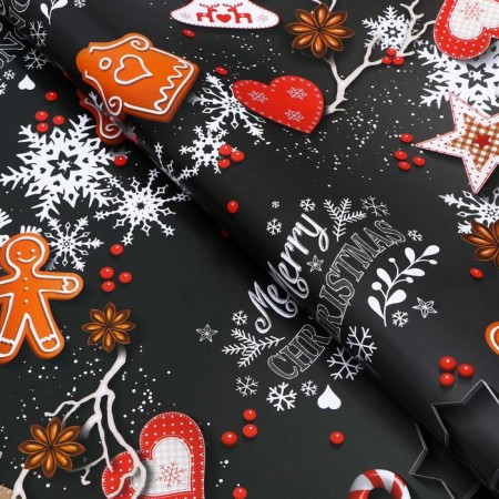 Glossy packaging paper "First Snow", 70 x 100 cm, 1 sheet-1