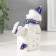 Souvenir Ceramics "Clown on Playing Cube" Cobalt 4.4x7x9.5 cm