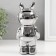 Piggy bank Ceramics "Rabbit" silver 6x8.5x18 cm