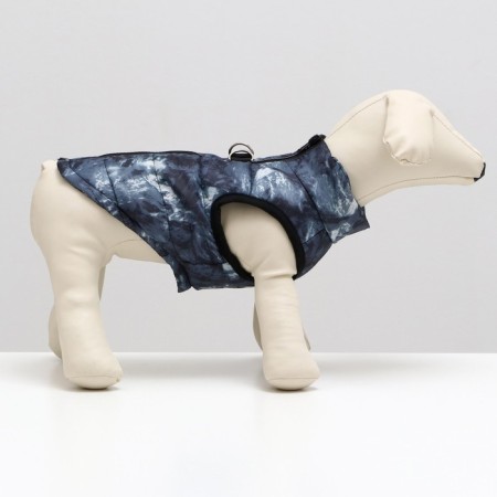 A jacket for dogs with a zipper "Primes", size S, blue (DS 27, Osh 26, OG 38 cm)-1