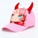 Baby cap for the girl "Devil" anime with hairpins, rr 52-54 5-7 years old