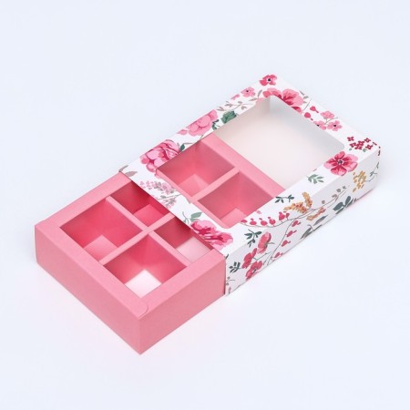 Box for sweets 6 pcs, "you with love" 13.7 x 9.8 x 3.11-3
