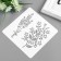 Stencil plastic "Two flowers" 15x15 cm