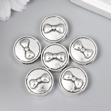Busina for creativity Metal "Bow" Circle silver G473B708 1.7x1.7 cm-2