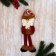 Soft suspension "Santa Claus in a suit with a geometry pattern, long legs" 8x26 cm, red 969265