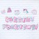Girland on grosswashes with decorations of 5 pcs. "Happy Birthday!", Direct pink, length 245 cm