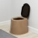 Country toilet, h = 58 cm, without a bottom, with holes for attaching to the floor, beige