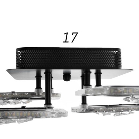 Causteen with PDU 1525/4BK LED 96W 3000-6000K Dimmer black 71x10 cm Bayerlux-5