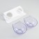 Plastic bowls on a white stand 27.5 x 14 x 15 cm transparent
