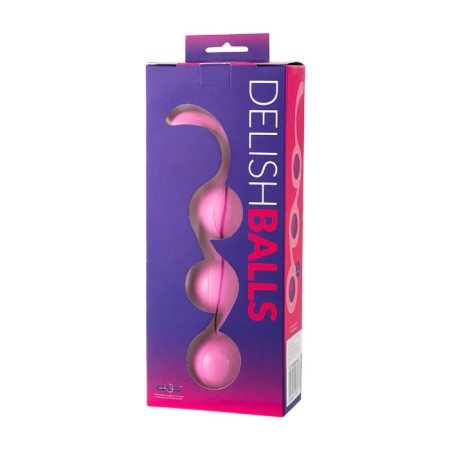 Vaginal balls Seven Creations, silicone, pink color, d = 3.5 cm-1
