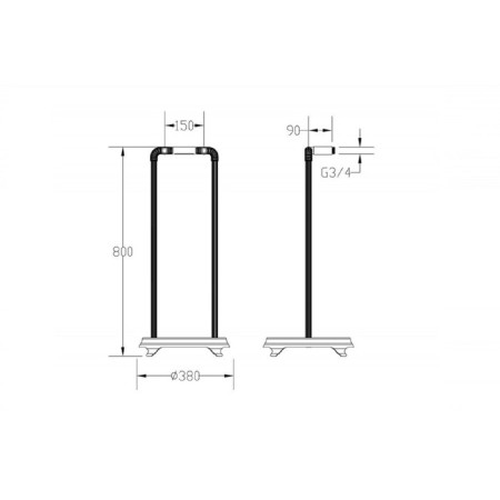 ARTIK Grani 4010 toilet paper holder, suspended, chrome-1