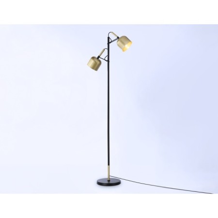 Floor lamp with a switch on the wire Ambrella Light, Traditional, TR97125, 2HE27, Color Gold, Black-1