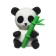 Figure eraser "Panda with bamboo", mix
