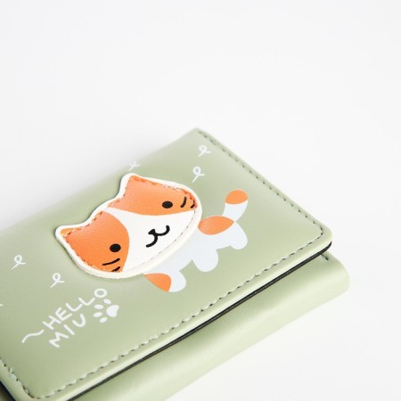 Baby wallet on the button, green color-2