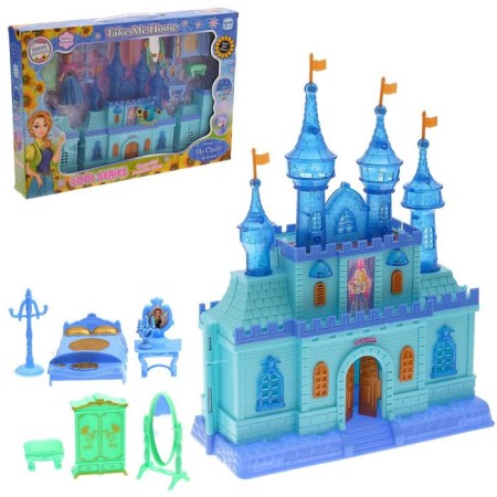 Castle for dolls "Magic" with accessories, sound, light, mix-5