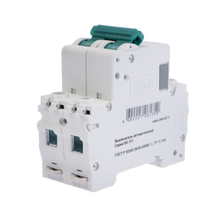 Automatic circuit breaker SE DEKRAFT VA-101, 2 poles, C, 25 A, 4.5 KA, 11068Dek-3