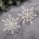 Jewelry decoration "Elegant Snowflake" (set 2 pcs) D-15 cm, white