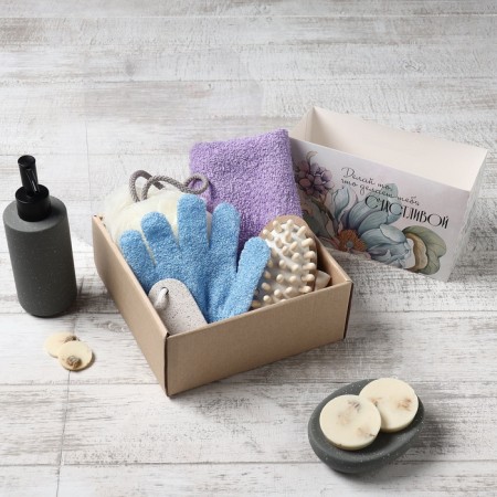Gift set of Ethel "Happy" towel 35x60 cm and ACC (5 before)