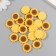 Decor for creativity plastic "Sunflower" 1.8x1.8 cm