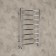 Terminus water heated towel rail "Atlanta+" P8, 500x800 mm, lower connection, chrome
