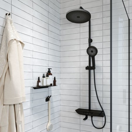 Shower system IDDIS SPAHOME SPABLBTI06, spa effect, tropical shower, shower set, black 98158-2