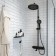 Shower system IDDIS SPAHOME SPABLBTI06, spa effect, tropical shower, shower set, black 98158
