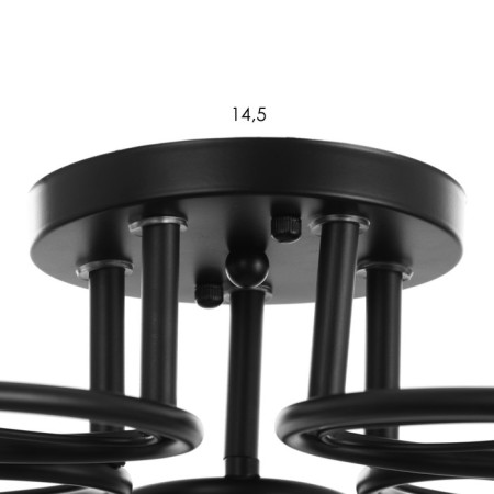 Chandelier "Edmas" 5he27 40W black 60x60x22 cm Bayerlux-4
