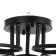 Chandelier "Edmas" 5he27 40W black 60x60x22 cm Bayerlux
