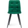 Stool on a metal frame chilli to metal/velor, black/green 44x50x85 cm