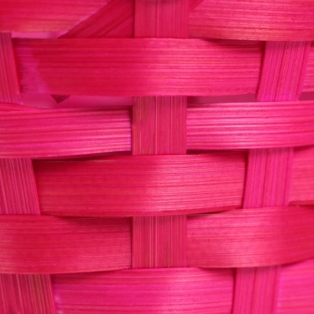 Wicker basket, D13 x h9.5/28cm, bamboo, pink-4