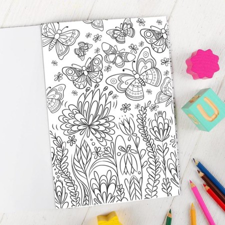 Coloring - anti -stress, album "Flower Patterns" A6-2