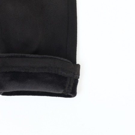 Gloves of wives 24*0.3*8.5 cm, suede, spray, without insulation, black-3