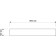 Glass Domino shelf, 12x80 cm