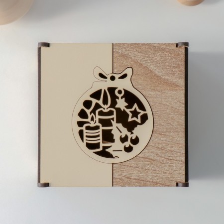 New Year's box combined "ball" 10.5x10x7 cm-2