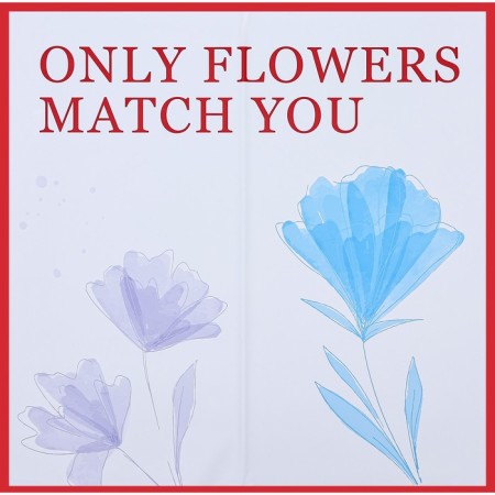Matte flowers film, "Flowers for you", 57x56cm, red-2