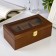 Casket wood 2 compartments for clocks and jewelry "Style" Brown 10.5x7x19.2 cm
