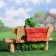 Garden figure "Frog on a bench sits" 27x38cm