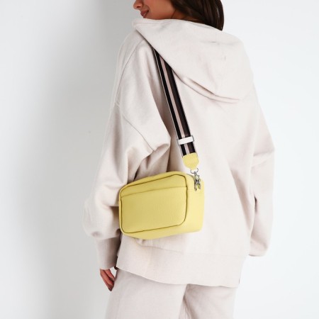 Bag Cross-Bodi with a zipper, yellow color-6