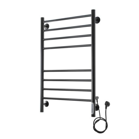Domoterm electric heated towel rail "Medea" P8, 500x800 mm, right, black matte