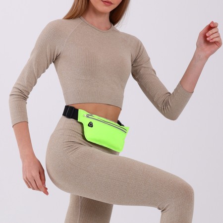 Lightning waist bag, reflective elements, green color-7