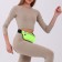 Lightning waist bag, reflective elements, green color